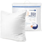 Continental Bedding Throw Pillow Inserts - 16x16, 80% White Goose Down & 20% Feather Fill - Soft Decorative Euro Pillows for Couch, Bed, Sofa & Living Room - Luxurious Comfort & Support