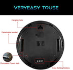 Digital Wall Clock, LED Moon/Earth Design, Temperature Display, 7.87 x 7.87 inches (Earth, 12.59 INCH)
