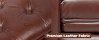 43.31'' Storage Ottoman Bench, Upholstered Tufted Bedroom Bench with Storage, End of Bed Storage Bench for Living Room & Entryway, 350 lb Capacity, Leather Brown