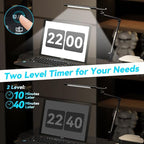 Dual Light Source LED Desk Lamp - Clamp Mount Office Table Light with Knob Remote Control, Adjustable Brightness & Color Temperature, 5 Lighting Modes for Reading, Computer, DIY