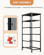 Narrow Dresser for Bedroom, Fabric Tall Dresser & Chests of Drawers with 4 Drawers, Vertical Organizer Storage Tower Unit for Bedroom, Hallway, Entryway Balck