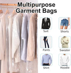 BEISHIDA 120PCS 35.5 Inch Plastic Garment Bag-Plastic Clear Dry Cleaner Laundry Bags for Clothes Cover Hanging Clothes Storage for Coat Suit Shirt Jacket Skirt