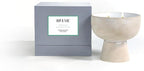 Blueme Focus Candle | Eucalyptus & Lime | 2 Wick - Refillable Wellness Candle with Essential Oils, Hand Finished & Poured Soy Wax Blend Ceramic Vessel, Natural Cotton Wicks | Medium 12 oz
