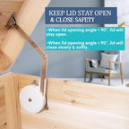 Toys Box Hinges Soft Close - APFFSY Lid Support Chest Hinges for Wooden Toy Box, Cedar, Storage Trunk & Benches, Soft Close Hinges for Toy Box Safety I 2 Pack