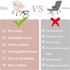 Lazy Chair with Ottoman, Large Lounge Accent Chair with Ottoman and a Throw Pillow, Beige Reading Chair for Living Room Bedroom Dorm Room Office Apartment Relaxing Use