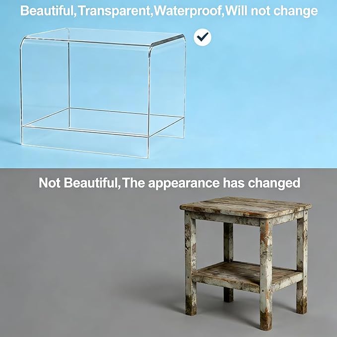21" Acrylic Shower Stool with Storage Shelf - Waterproof Bath Bench for Spa & Shower, Heavy-Duty Seating (Holds 400lbs) - Ideal for Shaving Legs & Organizing Items