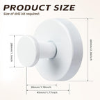 Reusable Heavy Duty Suction Cup Hooks for Kitchen/Bathroom/Shower - Wet-Proof Hooks for Towels, Robes, Loofah&Wreaths/No Drill Mounting on Glass, Tile, Metal (4, White)