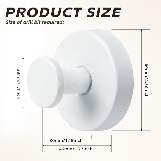 Reusable Heavy Duty Suction Cup Hooks for Kitchen/Bathroom/Shower - Wet-Proof Hooks for Towels, Robes, Loofah&Wreaths/No Drill Mounting on Glass, Tile, Metal (4, White)