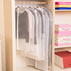Bringsine Hanging Garment Bag Lightweight Clear Full Zipper Suit PEVA Dust Cover for Closet Clothes Storage See-Through Travel Organizer Dress Pack of 5 (60x100CM)