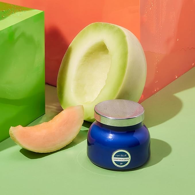 Capri Blue Scented Candles - Soy Candle Wax Blend - Jar Candles - Blue Candle Gifts for Women & Men - Luxury Candles for Home Scented with Honeydew Nectar, Grapefruit & Apple - Honeydew Crush (8 oz)