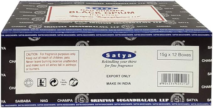 Black Opium Incense Sticks and Incense Stick Holder Bundle Insence Insense Satya Incense