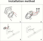 Hard-Wired Picture Light Dimmable LED Picture Lights for Paintings 15.7" Inch Brass Metal Body Wall Pictures with Adjustable Gold Swing Arm Art Display Lamps 7W 3000K Warm White Book Light