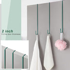 Hotop 15 Inch 6 Pcs Wreath Hangers for Front Door Over The Door Hanger Hooks Steel Wreath Doors Hangers Clothes Towel Hooks Holder for Christmas Halloween Front Decorations Welcome Sign(Green)