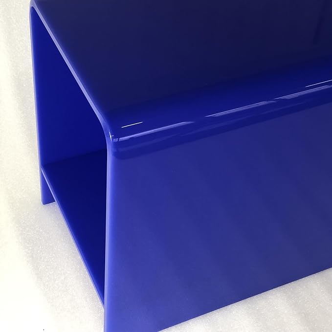 21" Acrylic Shower Stool with Storage Shelf - Waterproof Bath Bench for Spa & Shower, Heavy-Duty Seating (Holds 400lbs) - Ideal for Shaving Legs & Organizing Items (Blue)