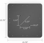 PURPLE LEAF Cantilever Umbrella Base Outdoor Umbrella Base, Steel Plate Base, 15.75"(L) X 15.75"(W) X 0.39''(THK)