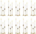 Gold Candle Holders Set -30pcs Taper Candle Holder for Candlesticks, Tall Metal Candlestick Holders for Table Centerpiece, Home Decor, Fits 3/4 Inch Thick Candles (Gold, 10 Sets(30 Pcs))
