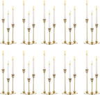 Gold Candle Holders Set -30pcs Taper Candle Holder for Candlesticks, Tall Metal Candlestick Holders for Table Centerpiece, Home Decor, Fits 3/4 Inch Thick Candles (Gold, 10 Sets(30 Pcs))