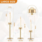 Gold Candlestick Holders Set of 6 – Tall Candle Sticks Holder Decor – Vintage Centerpiece Table Decorations – Dining Room Candle Holder Decor, Wedding Decorations – Home Decor Aesthetic Gift