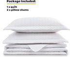 Maple&Stone White Quilt Set King Size, Lightweight Bedspread Ultrasonic Chevron Pattern Light Coverlet for All Season Comforter Bedding Decor - 3 Piece King Bed Cover Sets