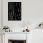 SIGNLEADER Metal Wall Art Decor Zebra Stripe Minimalist Modern Abstract Wall Sculpture Hangings Home Decoration for Living Room, Bedroom, Bathroom, Kitchen, Outdoor - 18" Black