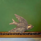 S-MANTIS Vintage Wall Sculpture, Antique Pediment Hallway Wall Art, Hand Painted Bird With Exquisite Wing And Feather Details, Aesthetic Room Decor Unique Gift (Antique Bird)