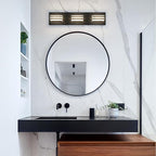Black Vanity Lights for Bathroom Light Fixtures (3-Light, 20-Inch) Adjust 3 Colors Modern Bath Lighing Fixture Over Mirror LED Vanity Lighting