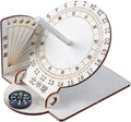 Wooden Sundial-Scientific Model Teaching Practical Wooden-Sundial Model Ancient Timers -Home Desk Decorations Clocks Specialty Clocks