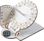 Wooden Sundial-Scientific Model Teaching Practical Wooden-Sundial Model Ancient Timers -Home Desk Decorations Clocks Specialty Clocks