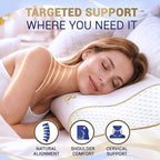 Royal Therapy 2-Pack Queen Memory Foam Pillow, Cervical, Queen Contour Pillow, Orthopedic Pillow for Neck Support, Neck Pain, Side Sleepers, CertiPUR-US