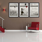 Novatique Colorful Graffiti Wall Art Banksy Canvas Wall Art Abstract Artwork Graffiti Street Print Pictures for Bedroom Living Room Office,24" x 36" x 3pcs