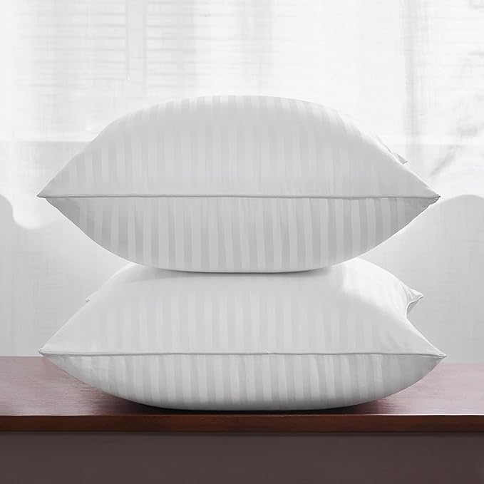 Oubonun 16 x 16 Throw Pillow Inserts, Firm and Fluffy Decorative Square Pillows for Couch Bed Sofa with Soft Cotton Cover White Cushion with Down Alternative Pack of 4