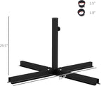 Outsunny Outdoor Universal Cross Brace Stand for Patio Umbrella, Cross Umbrella Base for Large Market Umbrella or Small Offset Umbrella, Black