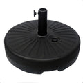 Sunnyglade Heavy Duty 23L Round 20" Water Filled Patio Outdoor Umbrella Base Stand Weight with Steel Umbrella Holder Suit for Dia 38mm or 48mm Pole (Black)