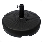 Sunnyglade Heavy Duty 23L Round 20" Water Filled Patio Outdoor Umbrella Base Stand Weight with Steel Umbrella Holder Suit for Dia 38mm or 48mm Pole (Black)
