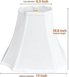 Tootoo Star Fabric Lampshade White (6.3x6.3)" x (13x13)'' x 10.8" Octagonal Royal Bell Shade for Floor Lamp Shade and Table Lamp Shade