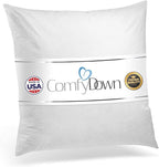 ComfyDown 28x28 Decorative Throw Pillow Insert, Down and Feathers Fill, 100% Cotton Cover 233 Thread Count, Square Pillow Insert - Made in USA (Single)
