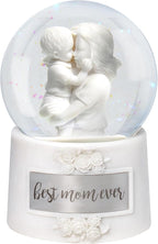 Mothers Day Snow Globe, 5.9" Wind Up Music Box for Mothers Day Decorations Birthday Gifts for Mom Mothers Women Adults Kids