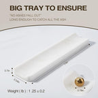 Koville Marble Incense Holder, Incense Holder for Sticks, Incense Sticks Holder Ash Catcher for Meditation Yoga SPA, Natural Stone Incense Burner, Home Table Decor(White)