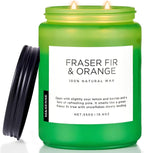 M&SENSE Fraser Fir Pine Scented Candles Large Candle for Home 19.4oz 110 Hour Clean Non Toxic Long Lasting Organic Natural Soy Wax Highly Scented Holiday Candle Gifts for Home Decor