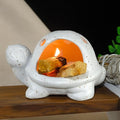 Handcrafted White Ceramic Turtle Palo Santo Holder, Sage, Cone Incense and Copal Burner Holder | Ideal for Meditation, Yoga, Aromatherapy & Altar Spaces | Zen-Inspired Home Decor Gift