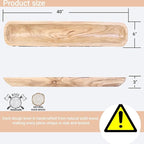 Athaliah Wooden Dough Bowl, 40 Inch Hand Carved Rustic Long Wood Dough Bowls for Decor, Vintage Decorative dough bowl for Table Centerpiece Dining Room Home Kitchen Decor