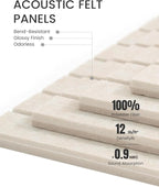 Fluxynara Large Felt Bulletin Board 48" x 36" Cork Board Alternative-12 Pack with 70 Safe Removable Adhesive Tabs, Cork Boards for Walls Cork Board for Home Office Classroom Pin Board (Oatmeal)
