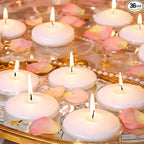 3 Inch Vanilla Sugar Scented Floating Candles,36 Pack White Floating Disc Candles, 8-10 Hour Long Burning for Wedding Centerpieces, Home Spa, Holiday Party & Pool Decor,Outdoor Dinners