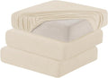 Hokway Stretch Couch Cushion Slipcovers Reversible Cushion Replacement Slipcovers Sofa Cushion Covers(Ivory, 3)