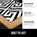 GORILLA GRIP Strong Rug Pad Gripper, 5x7 FT, US Designed, Grips Help Keep Area Rugs Safe and in Place, Slip and Skid Resistant Pads for Hard Floors, Under Carpet Mat Cushion and Hardwood Protection