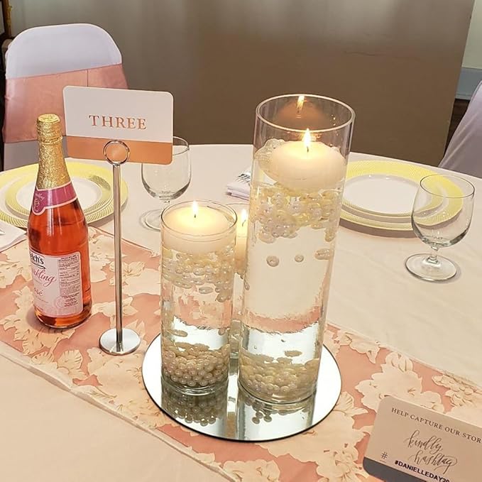 WGVI Quality Thick Weighted Tall Clear Cylinder Glass Vase, 3" W x 16" H, Flower Arrangement Candle Holder Floral Container Wedding Centerpieces Home Decor Bulk Wholesale, 12 Pieces