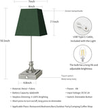 Rechargeable LED Table Lamps with Stepless Touch Control,Sliver Cordless Lamp for Living Room&Bedside&Patio&Shower,Small Desk Lamp(6000mAH Battery),1 Pack for Home Decor,Best Gifts for Family