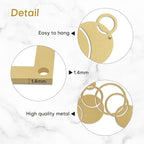 SIGNLEADER Metal Wall Art Decor Circle Shapes Minimalist Modern Abstract Wall Sculpture Hangings Home Decoration for Living Room, Bedroom, Bathroom, Kitchen, Outdoor - 36" Gold