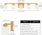 SineRise 5-Light Gold Vanity Light with 3 Color Modes (3000K/4000K/6000K), Eye Protection LED Bathroom Light Fixture, Dimmable Modern Wall Light Over Mirror with Clear Glass Shade