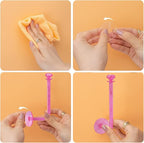 4Pcs Headband Holder Stand Scrunchie Organizer, Girls Hair Accessories Organizer Storage for Headband Hairband Hair Ties, Clear Glitter Adhesive Scrunchy Holder Scrunchie Storage…